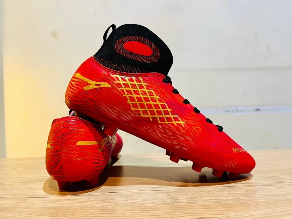 Anza Mbape Ankle Football Boots (Red)